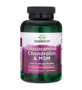 Glucosamine 500mg chondroïtine 400mg et soufre organique 200mg glucosamine chondroïtine & MSM 120 comprimés SWANSON